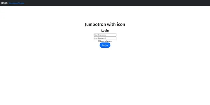 Python login page. Users can enter username as well as password.